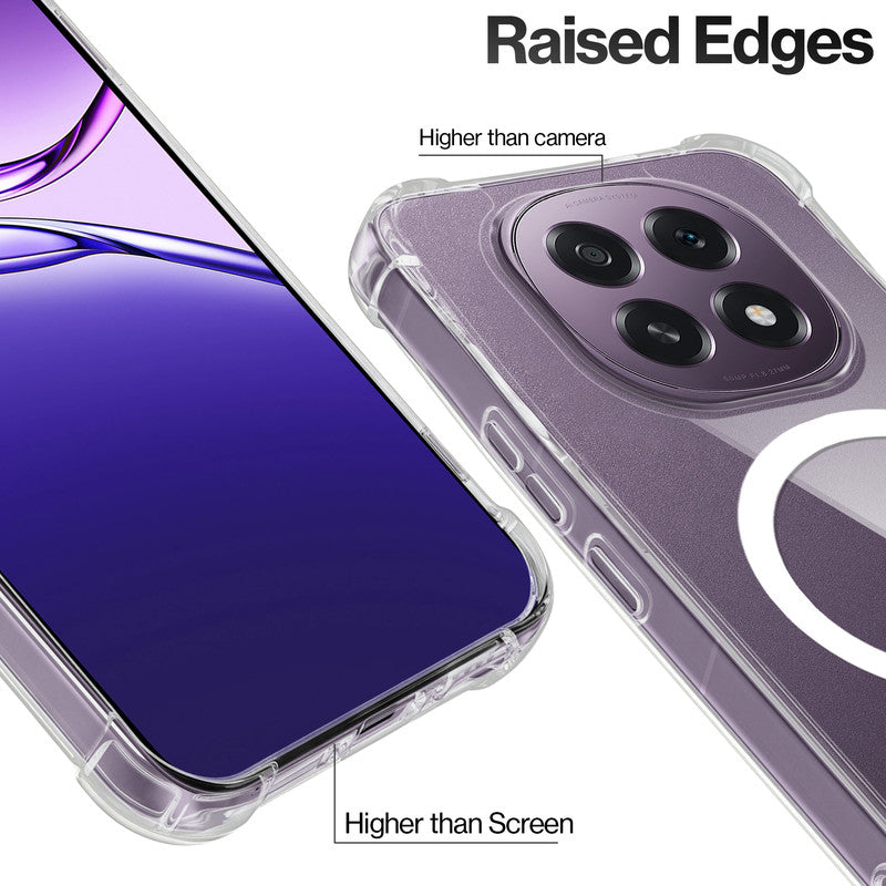 Shockproof Hybrid Magnetic Case for Oppo F29 5G with Hard Back & Soft Bumper