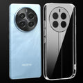 Transparent anti-yellow hard back case fitted on Realme P1 5G showing full back coverage and camera protection