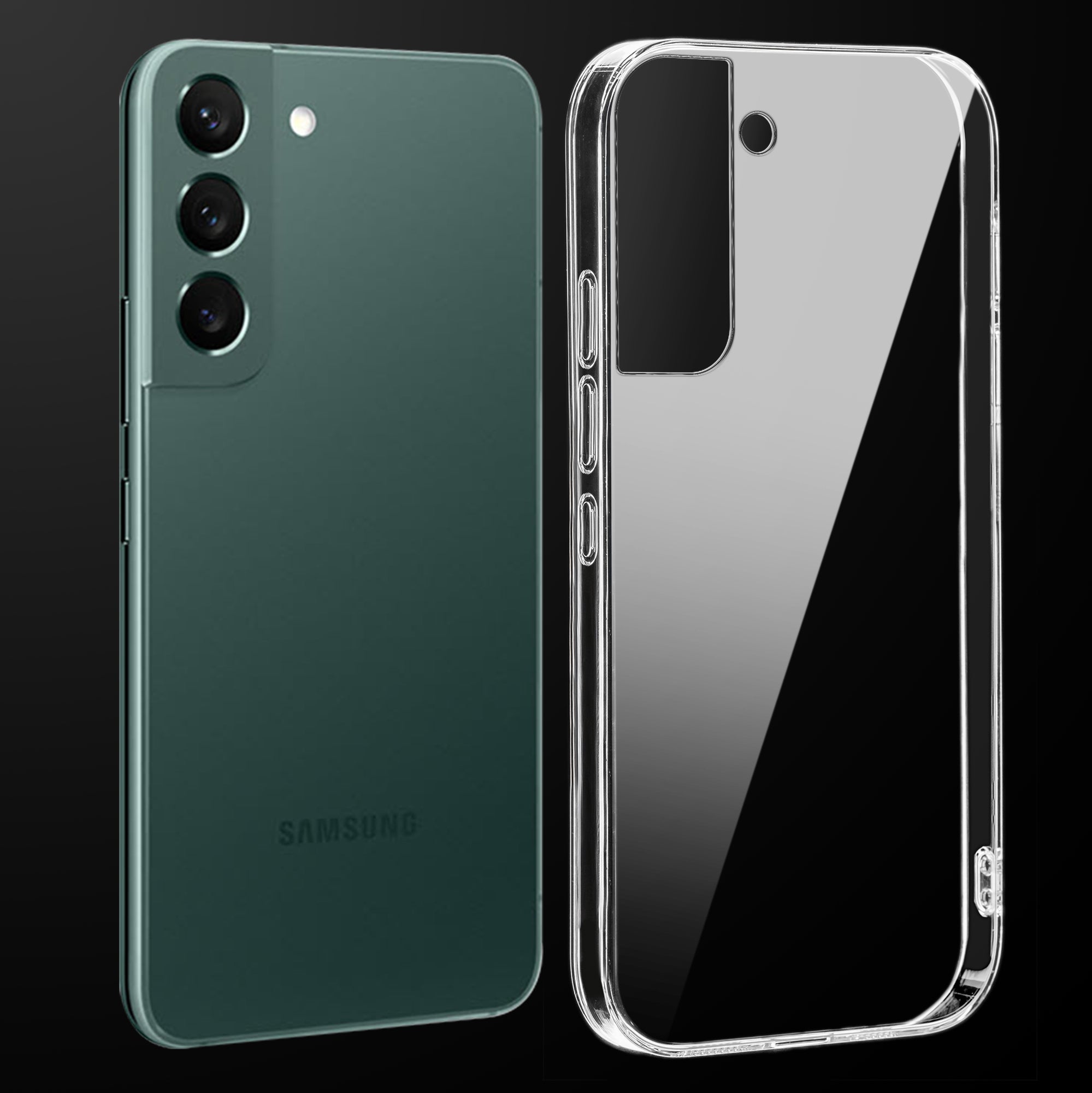 Crystal Clear Hard Back Anti-Yellowing Phone Case For Samsung S22 5G
