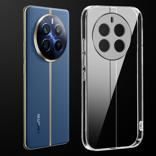 Transparent anti-yellow hard back case fitted on Realme Narzo 70 5G showing full back coverage and camera protection