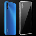 Transparent anti-yellow hard back case fitted on Redmi 9i showing full back coverage and camera protection
