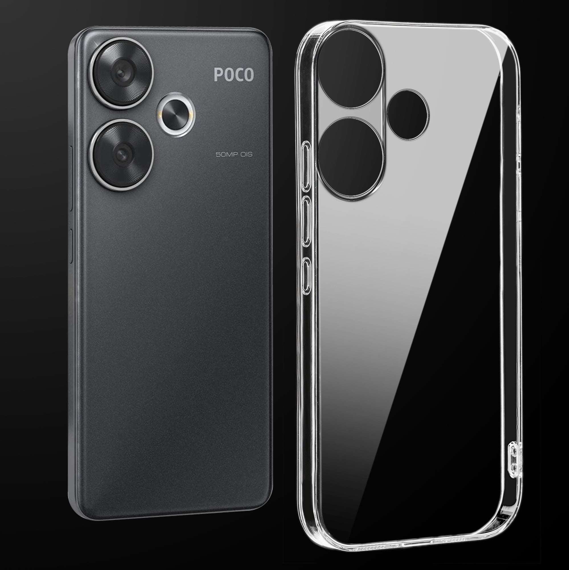Crystal Clear Hard Back Anti-Yellowing Phone Case For Poco F6 5G