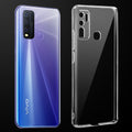 Transparent anti-yellow hard back case fitted on Vivo Y30 showing full back coverage and camera protection