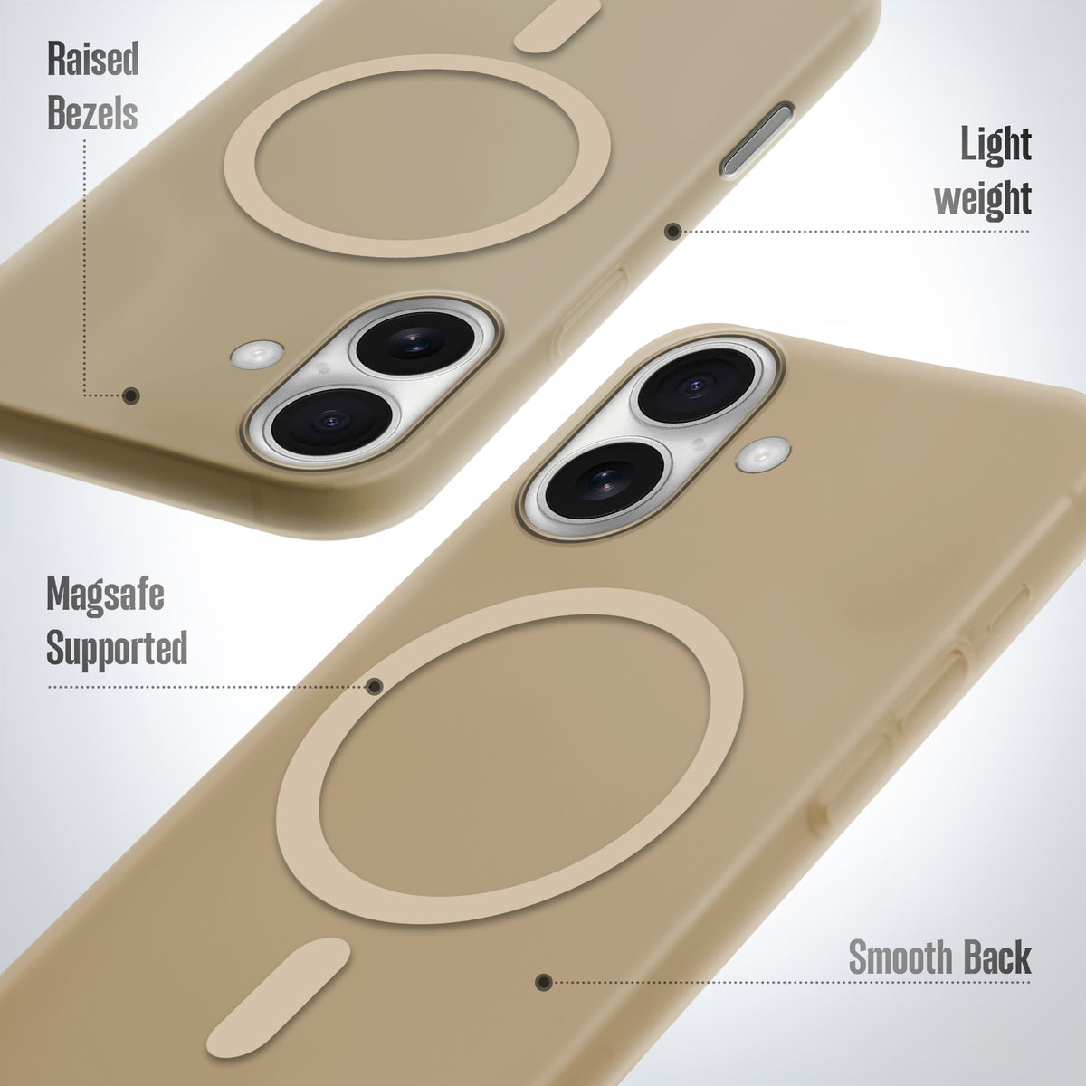 Frosted Slim Wireless Charging Support Case For Apple iPhone 16 Plus