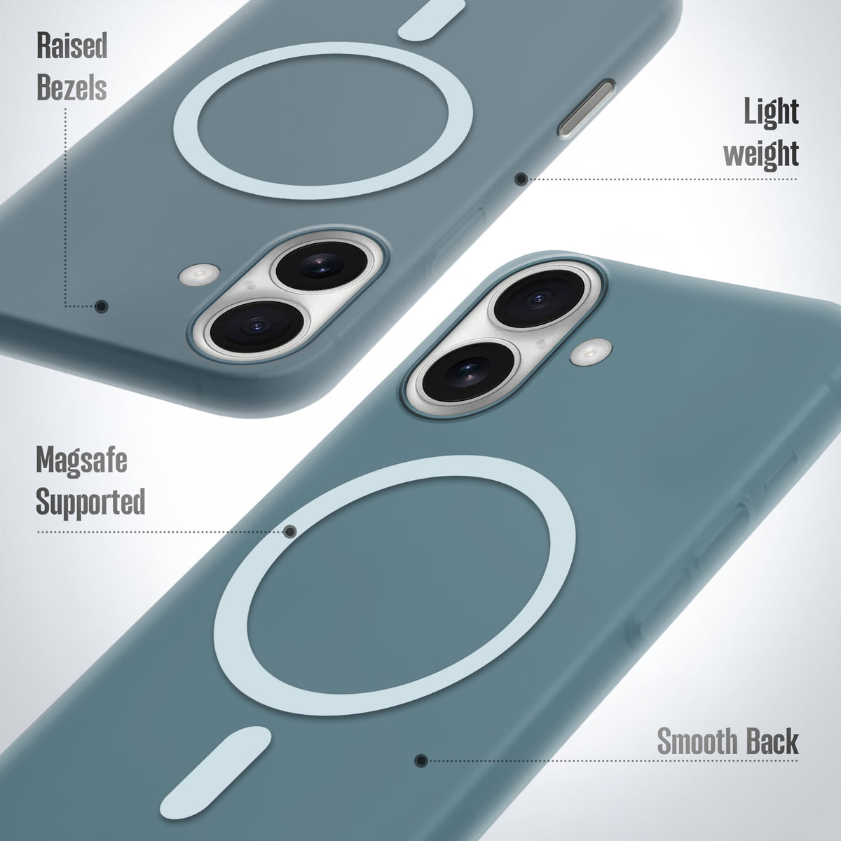 Frosted Slim Wireless Charging Support Case For Apple iPhone 16 Plus