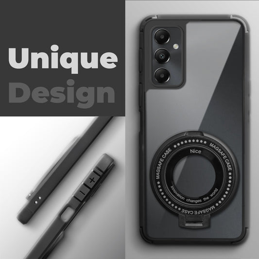 Silicone Grip Clear Case Ring Holder Kickstand For Samsung A05s