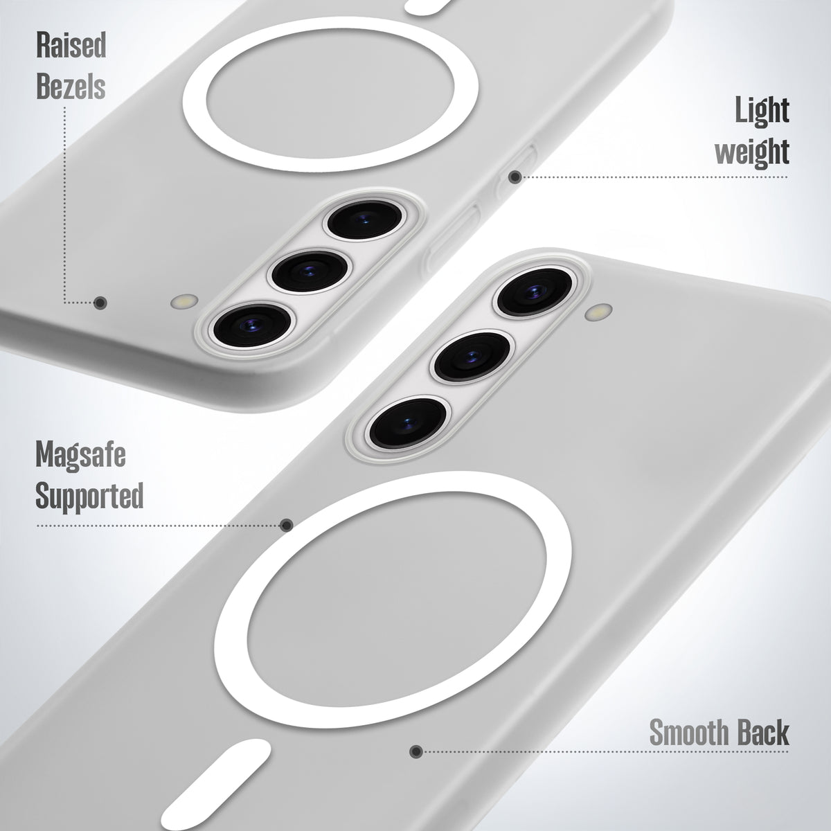 Frosted Slim Wireless Charging Support Case For Samsung S23 5G