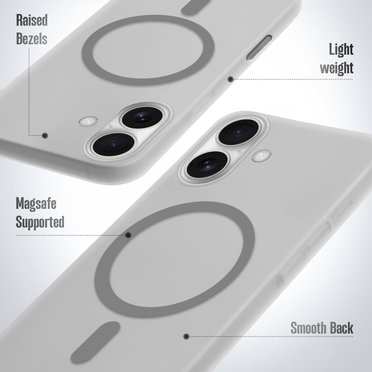 Frosted Slim Wireless Charging Support Case For Apple iPhone 16 Plus