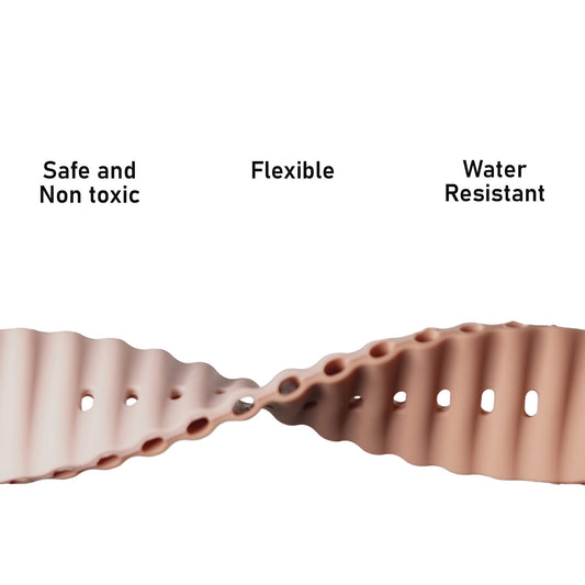 Silicone Ocean Loop Strap Compatible with Apple Watch , Waterproof Sport iWatch Strap for Men & Women (Strap Only, Watch Not Included)