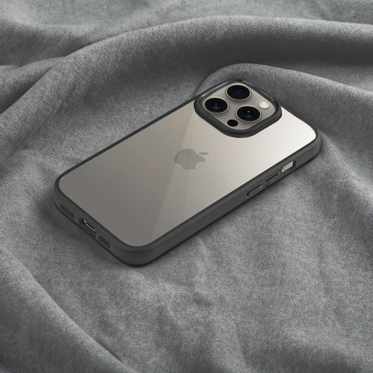 Silicone Border Transparent Back Cover for Apple iPhone 15 Pro