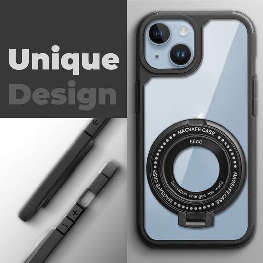 Silicone Grip Clear Case Ring Holder Kickstand For Apple iPhone 14