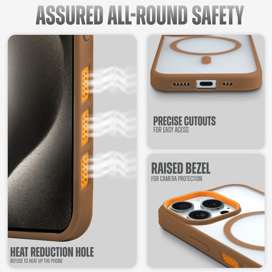 Functional and Stylish with Enhanced Heat Management Magsafe Compatible Back Case For Apple iPhone 15 Pro Max