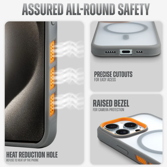 Functional and Stylish with Enhanced Heat Management Magsafe Compatible Back Case For Apple iPhone 15 Pro Max