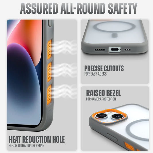 Functional and Stylish with Enhanced Heat Management Magsafe Compatible Back Case For Apple iPhone 14