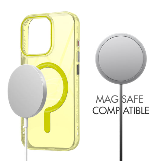 360° Airbag Protection Jelly Transparent MagSafe Compatible Back Case For Apple iPhone 15 Pro Max with Metal Finish Buttons