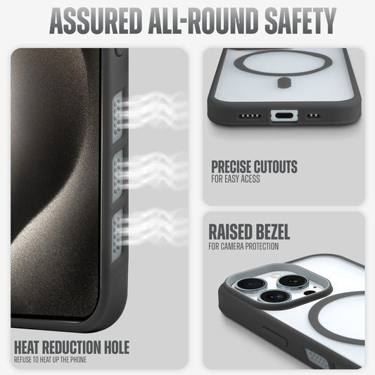 Functional and Stylish with Enhanced Heat Management Magsafe Compatible Back Case For Apple iPhone 15 Pro Max
