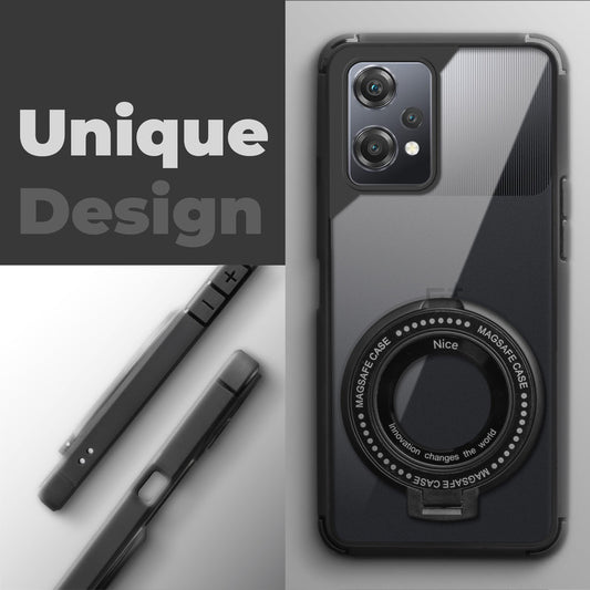 Silicone Grip Clear Case Ring Holder Kickstand For OnePlus Nord CE 2 Lite 5G