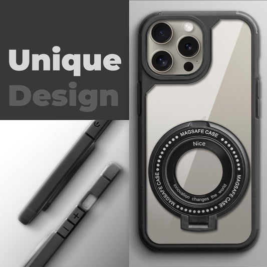 Silicone Grip Clear Case Ring Holder Kickstand For Apple iPhone 12 Pro Max