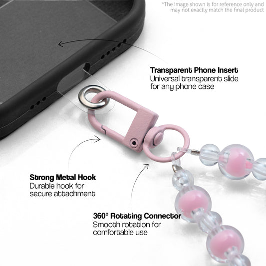 Pastel Flower Bloom Beaded Phone Strap Charm