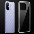 Transparent anti-yellow hard back case fitted on Redmi 12C showing full back coverage and camera protection