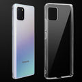Transparent anti-yellow hard back case fitted on Samsung Note 10 Lite showing full back coverage and camera protection