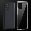 Transparent anti-yellow hard back case fitted on Samsung S10 Lite 5G showing full back coverage and camera protection