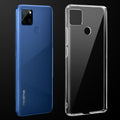 Transparent anti-yellow hard back case fitted on Realme C12 showing full back coverage and camera protection