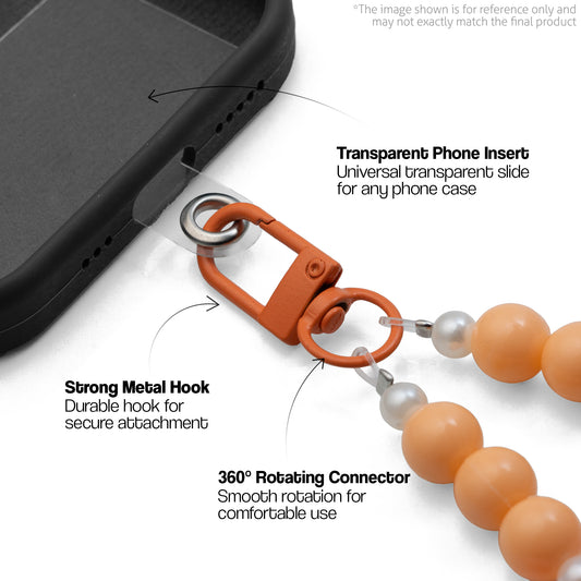 Elegant Big Pearl With Bow Wrist Phone Lanyard