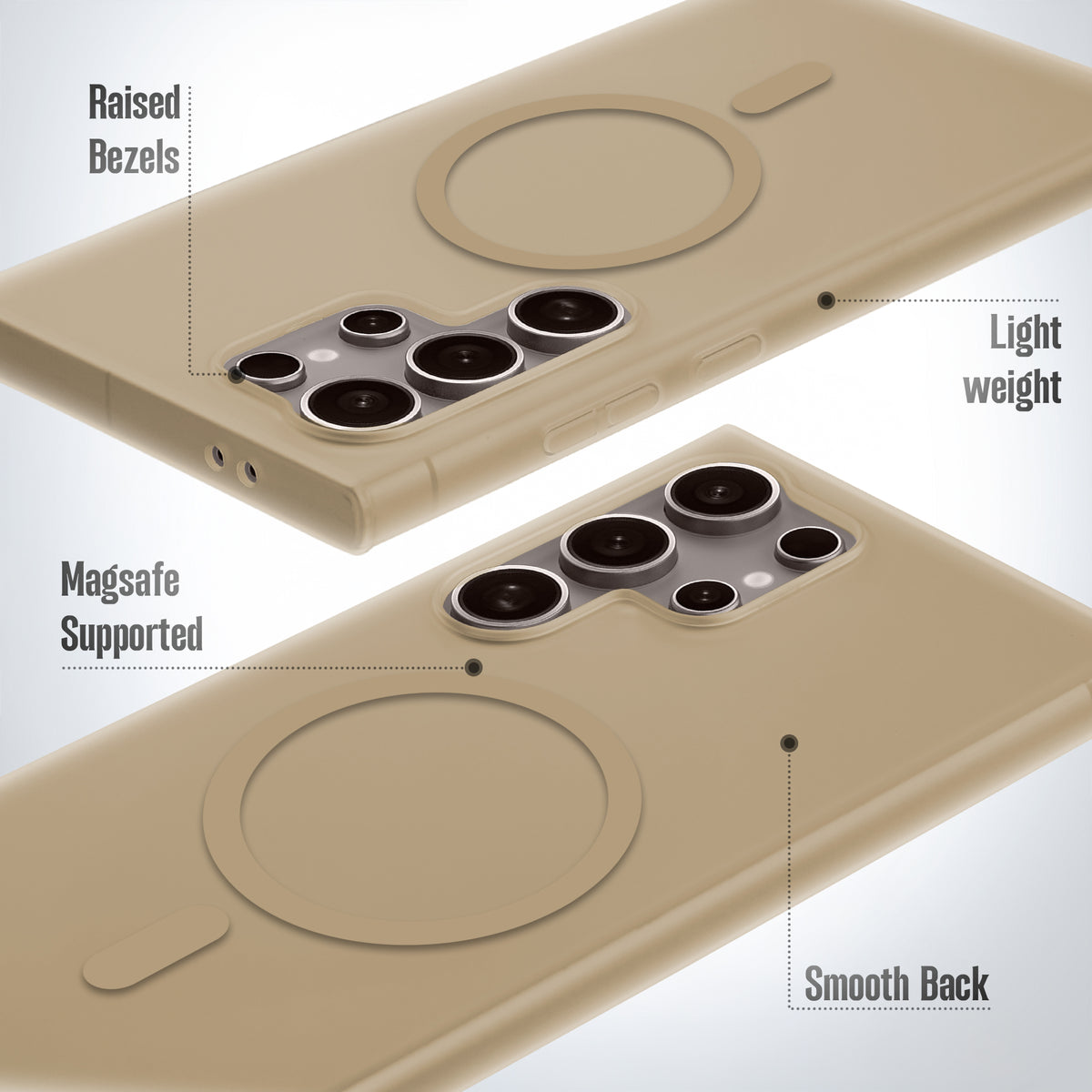 Frosted Slim Wireless Charging Support Case For Samsung S24 Ultra 5G
