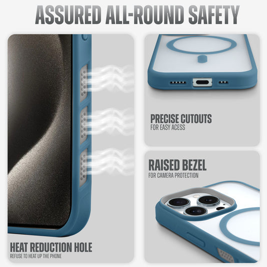 Functional and Stylish with Enhanced Heat Management Magsafe Compatible Back Case For Apple iPhone 15 Pro Max