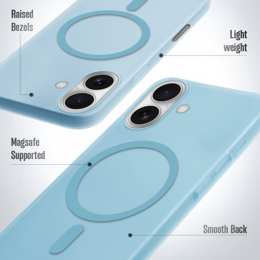 Sleek Frosted Matte Hard Case with MagSafe Support For Apple iPhone 16