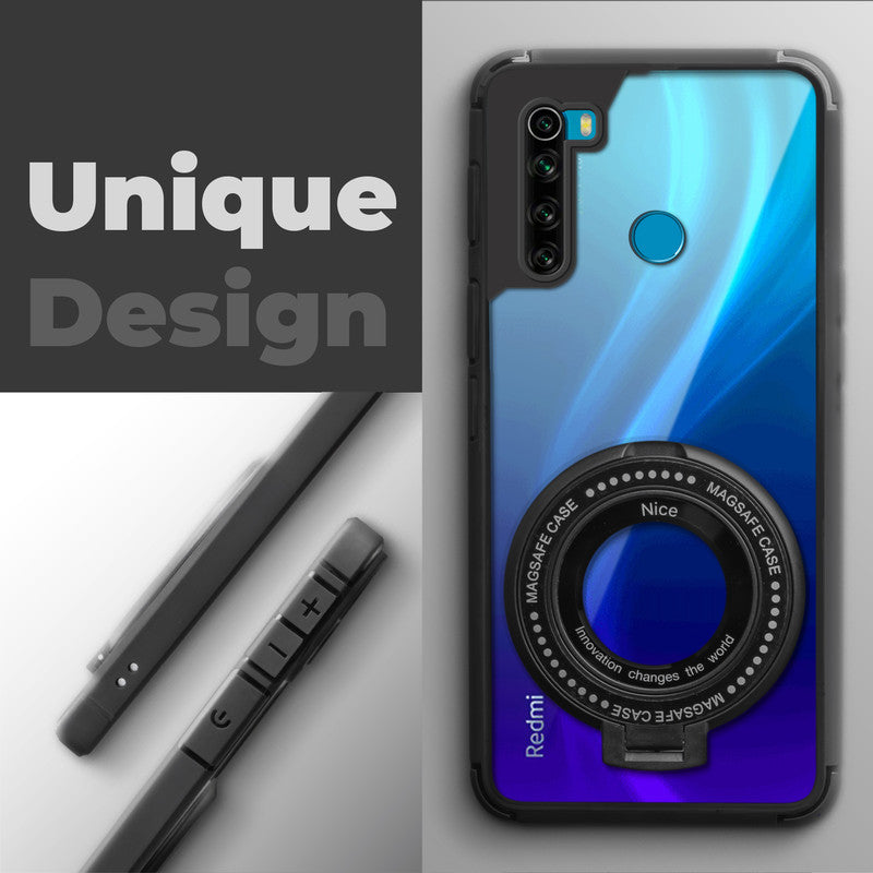 Silicone Grip Clear Case Ring Holder Kickstand For Redmi Note 8