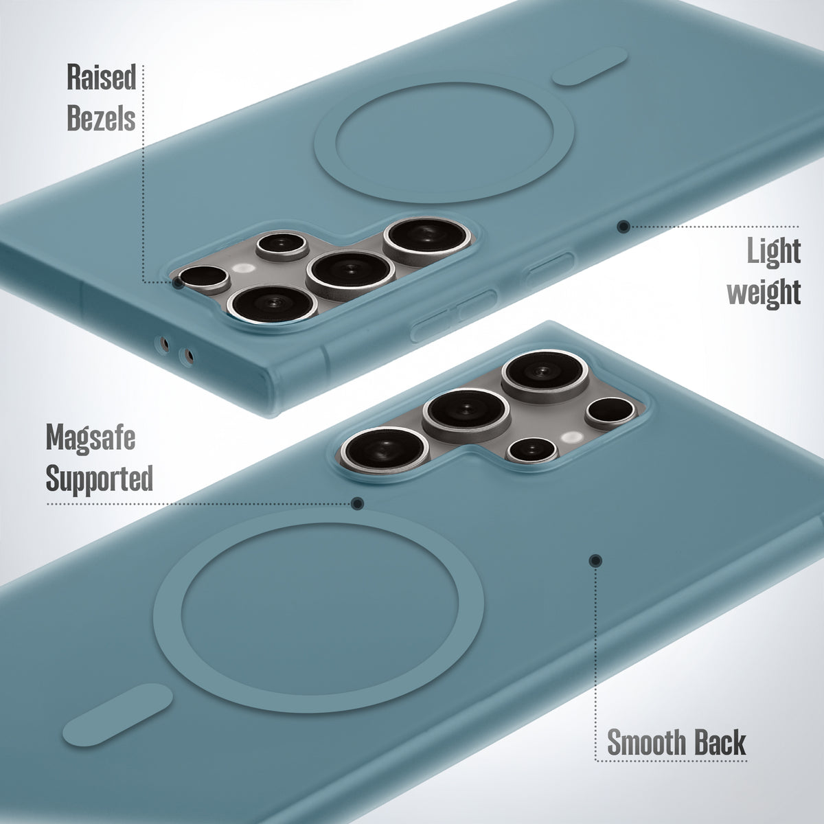 Frosted Slim Wireless Charging Support Case For Samsung S24 Ultra 5G