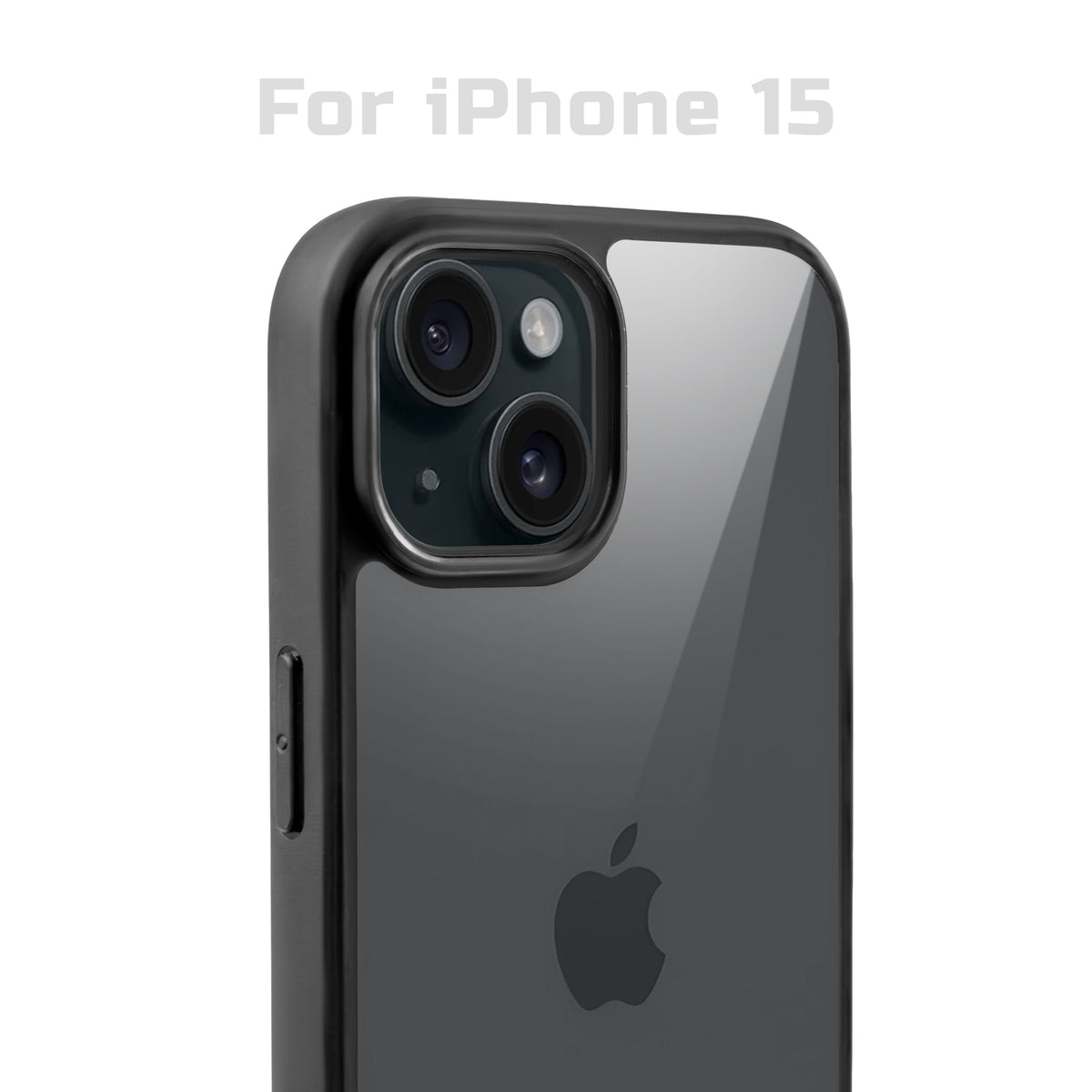 Silicone Border Transparent Back Cover for Apple iPhone 15