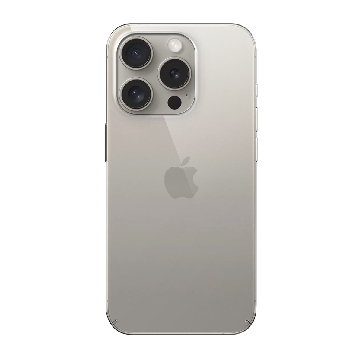 Back view of Apple iPhone 16 Pro Max showing camera module and clean rear design with protective case
