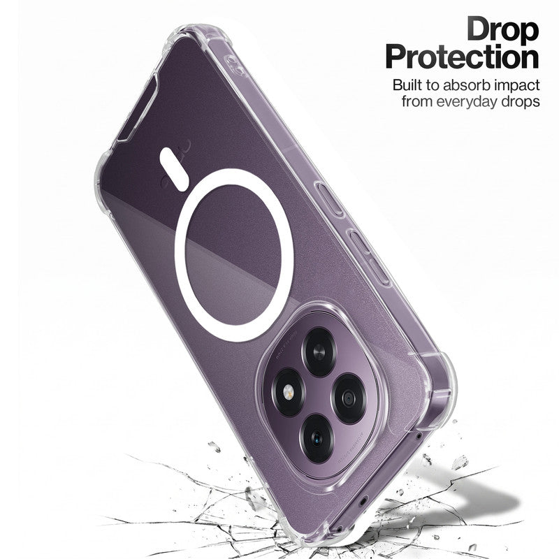 Shockproof Hybrid Magnetic Case for Oppo F29 5G with Hard Back & Soft Bumper