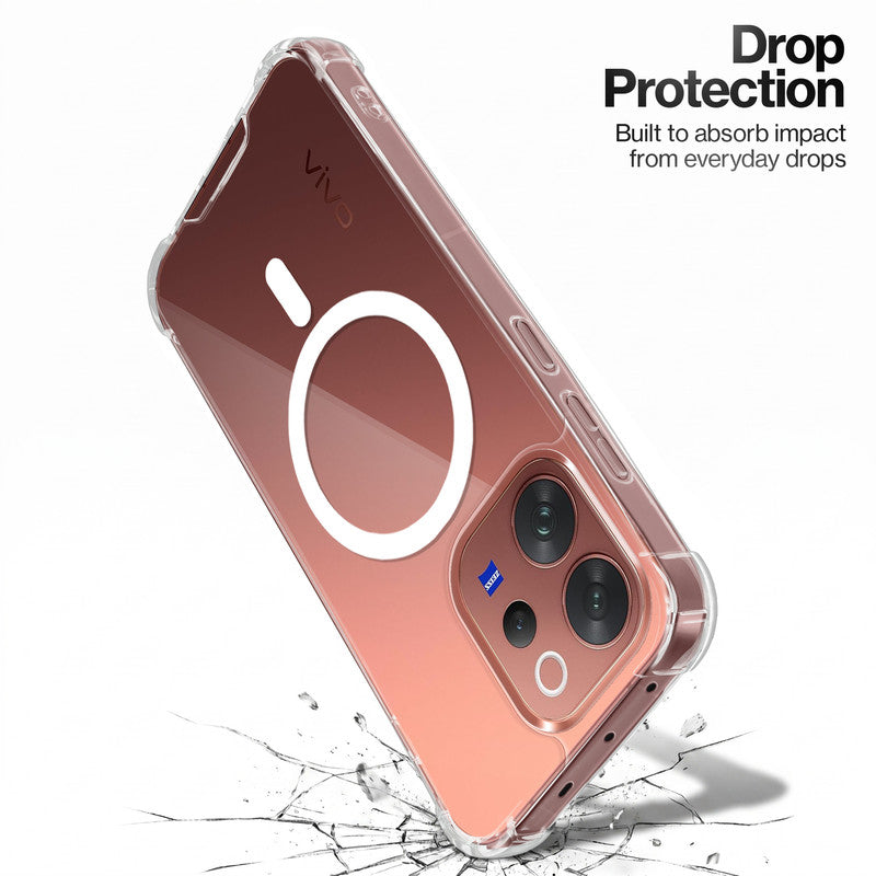 Shockproof Hybrid Magnetic Case for Vivo V70 5G with Hard Back & Soft Bumper