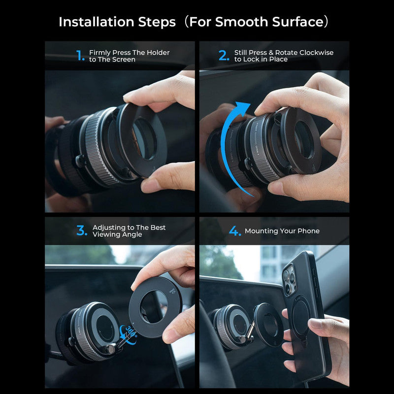Car & Home Magnetic Vacuum Phone Stand