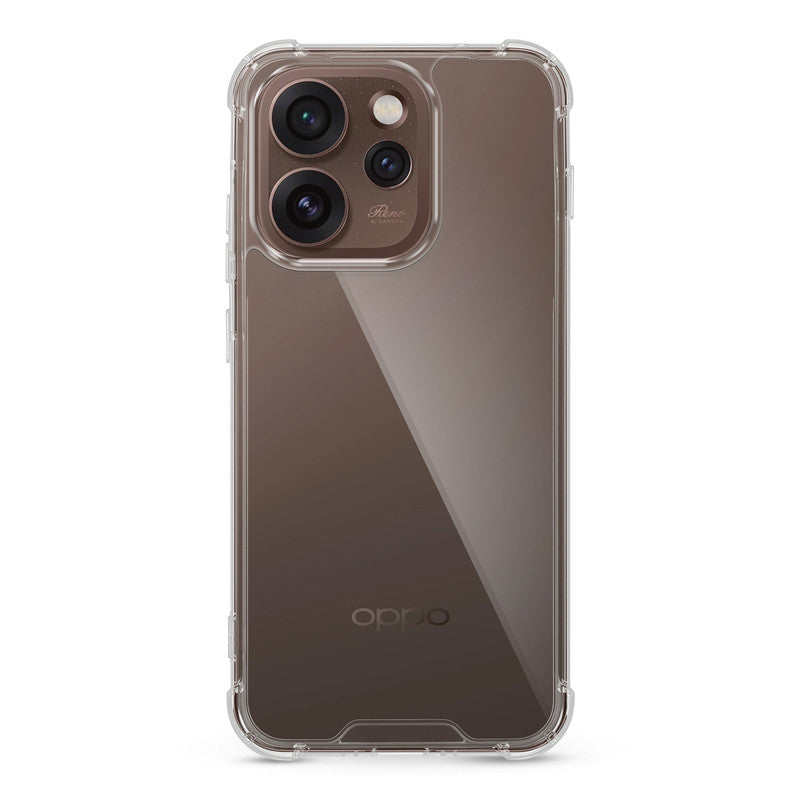 Shockproof Hybrid Transparent Phone Case For Oppo Reno 15 Pro 5G with Hard Back and Soft Bumper for Maximum Protection