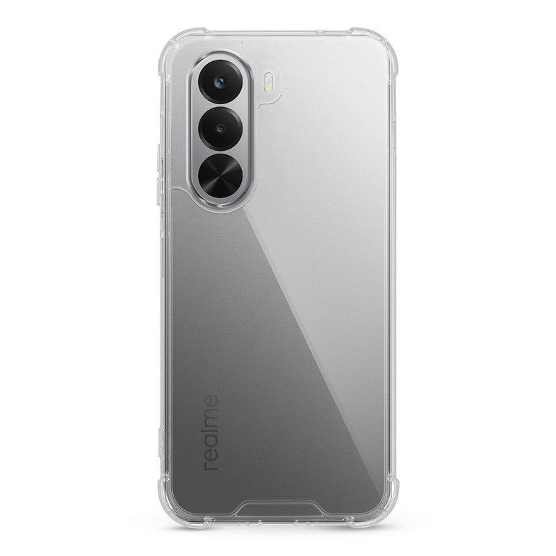 Shockproof Hybrid Transparent Phone Case For Realme P4x 5G with Hard Back and Soft Bumper for Maximum Protection