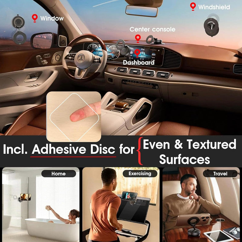 Car & Home Magnetic Vacuum Phone Stand
