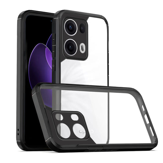 Silicone Border Transparent Back Cover for Oppo Reno 13 Pro 5G