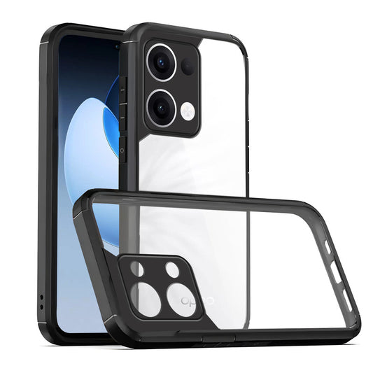 Silicone Border Transparent Back Cover for Oppo Reno 13 5G