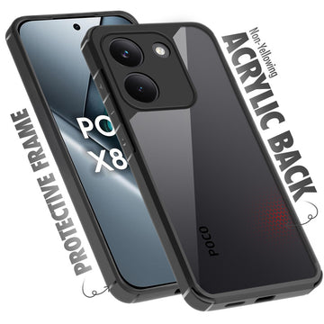 Silicone Border Transparent Back Cover for Poco X8 Pro 5G