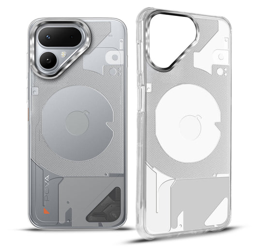 Slim Transparent TPU Case with Silver Camera Ring Back Cover for Tecno Pova Curve 2 5G