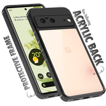 Silicone Border Transparent Back Cover for Google Pixel 6