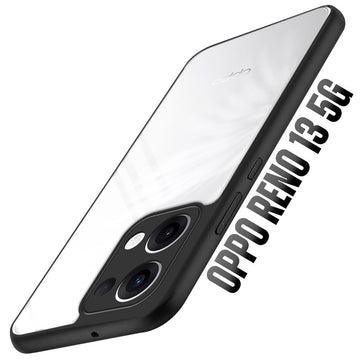 Premium Silicon Soft Framed Case with Clear Back Cover For Oppo Reno 13 5G