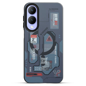 Mechanical Circuit Print Hard Back Cover For Vivo Y17s