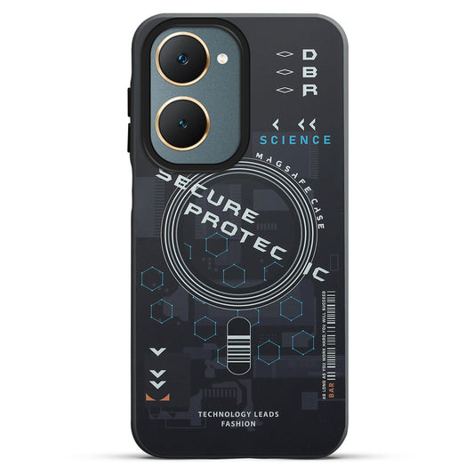 Mechanical Circuit Print Hard Back Cover For Vivo Y18e