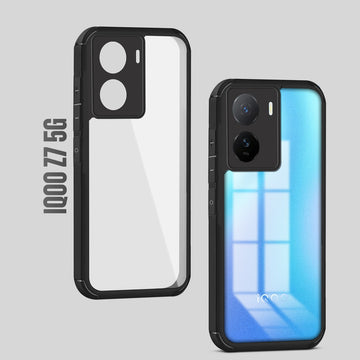 Silicone Border Transparent Back Cover for iQOO Z7 5G